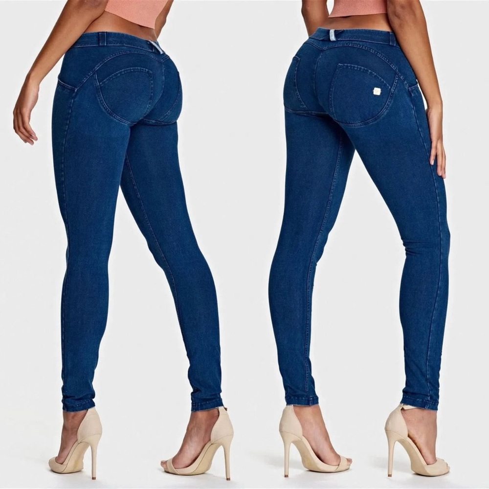 Freddy WRUP Low Rise Denim XS Dark Blue Full Length Shaping Jeans - Picture 3 of 16